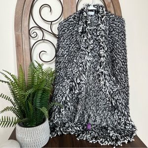 Oversized fringe vest